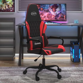 Black and red synthetic leather gaming chair by , Gaming chairs - Ref: Foro24-3143776, Price: 105,35 €, Discount: %