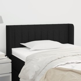 Cabecero de tela negro 93x16x78/88 cm de , Cabeceros y pies de cama - Ref: Foro24-3118990, Precio: 49,99 €, Descuento: %