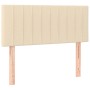 Cream fabric headboard with LED 90x5x78/88 cm by , Headboards and footboards - Ref: Foro24-3121837, Price: 49,92 €, Discount: %