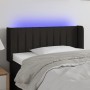 Cabecero con LED de tela negro 93x16x78/88 cm de , Cabeceros y pies de cama - Ref: Foro24-3123458, Precio: 53,92 €, Descuento: %