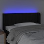 Cabecero con LED de tela negro 93x16x78/88 cm de , Cabeceros y pies de cama - Ref: Foro24-3123458, Precio: 53,92 €, Descuento: %