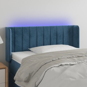 Dark blue velvet LED headboard 93x16x78/88 cm by , Headboards and footboards - Ref: Foro24-3123514, Price: 57,52 €, Discount: %