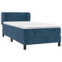 Box spring bed with dark blue velvet mattress 90x190 cm by , Beds and slatted bases - Ref: Foro24-3127587, Price: 327,39 €, D...