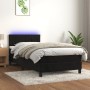 Box spring bed with mattress and LED black velvet 90x190 cm by , Beds and slatted bases - Ref: Foro24-3134497, Price: 317,98 ...