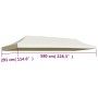 Tent roof for celebrations 3x6 m cream by vidaXL, Covers for tents and gazebos - Ref: Foro24-44986, Price: 55,28 €, Discount: %