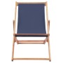 Folding beach chair made of fabric and blue wooden structure by vidaXL, Garden chairs - Ref: Foro24-44000, Price: 50,99 €, Di...