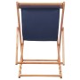 Silla de playa plegable de tela y estructura de madera azul de vidaXL, Sillas de jardín - Ref: Foro24-44000, Precio: 50,99 €,...