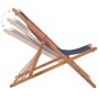 Silla de playa plegable de tela y estructura de madera azul de vidaXL, Sillas de jardín - Ref: Foro24-44000, Precio: 50,99 €,...