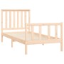 Bed frame with solid pine wood headboard 100x200 cm by , Beds and slatted bases - Ref: Foro24-3188196, Price: 130,04 €, Disco...