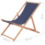 Folding beach chair made of fabric and blue wooden structure by vidaXL, Garden chairs - Ref: Foro24-44000, Price: 56,13 €, Di...