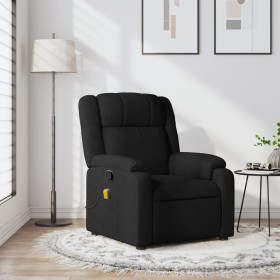 Sillón reclinable de masaje de tela negro de , Sillones - Ref: Foro24-373550, Precio: 246,63 €, Descuento: %