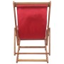 Folding beach chair made of fabric and red wooden structure by vidaXL, Garden chairs - Ref: Foro24-43995, Price: 63,82 €, Dis...