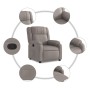 Sillón reclinable de tela gris taupe de , Sillones - Ref: Foro24-373544, Precio: 216,67 €, Descuento: %