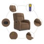 Sillón reclinable con masaje de tela marrón de , Sillones - Ref: Foro24-373552, Precio: 245,38 €, Descuento: %