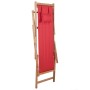 Folding beach chair made of fabric and red wooden structure by vidaXL, Garden chairs - Ref: Foro24-43995, Price: 63,82 €, Dis...