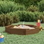 Sandbox with octagon seats solid honey brown pine wood by , sandboxes - Ref: Foro24-825012, Price: 69,55 €, Discount: %