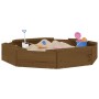 Sandbox with octagon seats solid honey brown pine wood by , sandboxes - Ref: Foro24-825012, Price: 69,55 €, Discount: %