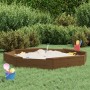 Sandbox with octagon seats solid honey brown pine wood by , sandboxes - Ref: Foro24-825019, Price: 78,12 €, Discount: %