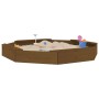 Arenero con asientos octógono madera maciza de pino marrón miel de , Cajones de arena - Ref: Foro24-825019, Precio: 78,12 €, ...