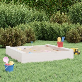 Sandbox with square seats in solid white pine wood by , sandboxes - Ref: Foro24-825031, Price: 41,99 €, Discount: %