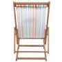 Folding beach chair fabric and multicolored wooden structure by vidaXL, Garden chairs - Ref: Foro24-43998, Price: 76,04 €, Di...