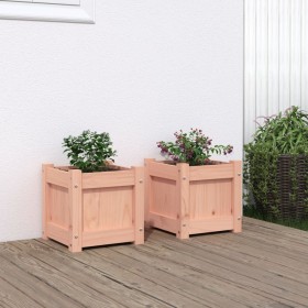 Garden planters 2 units solid Douglas wood by , Pots and planters - Ref: Foro24-837401, Price: 43,32 €, Discount: %