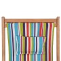 Folding beach chair fabric and multicolored wooden structure by vidaXL, Garden chairs - Ref: Foro24-43998, Price: 76,04 €, Di...