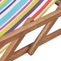 Folding beach chair fabric and multicolored wooden structure by vidaXL, Garden chairs - Ref: Foro24-43998, Price: 76,04 €, Di...