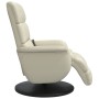 Massage recliner with footrest cream synthetic leather by , Armchairs - Ref: Foro24-356725, Price: 273,27 €, Discount: %