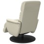 Massage recliner with footrest cream synthetic leather by , Armchairs - Ref: Foro24-356725, Price: 273,27 €, Discount: %