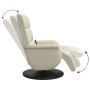 Massage recliner with footrest cream synthetic leather by , Armchairs - Ref: Foro24-356725, Price: 273,27 €, Discount: %