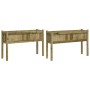 Planters with legs 2 pcs impregnated pine wood by , Pots and planters - Ref: Foro24-837573, Price: 122,54 €, Discount: %