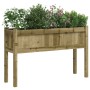 Planters with legs 2 pcs impregnated pine wood by , Pots and planters - Ref: Foro24-837573, Price: 122,54 €, Discount: %