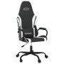 Schwarz-weißer Massage-Gaming-Stuhl aus Kunstleder von , Gaming-Stühle - Ref: Foro24-345538, Preis: 120,56 €, Rabatt: %