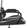 Black and white synthetic leather massage gaming chair by , Gaming chairs - Ref: Foro24-345538, Price: 120,36 €, Discount: %