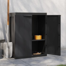 Black PP outdoor storage cabinet 65x37x85 cm by , Lockers and storage cabinets - Ref: Foro24-364204, Price: 158,99 €, Discoun...