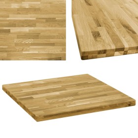 Square table top solid oak wood 44 mm 70x70 cm by vidaXL, Table tops - Ref: Foro24-245998, Price: 167,57 €, Discount: %