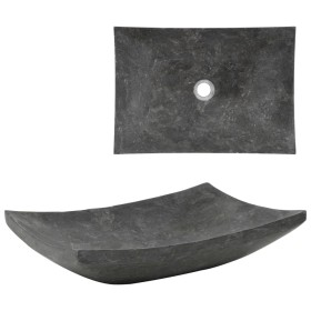 Sink 50x35x12 cm black marble by vidaXL, Sinks - Ref: Foro24-142764, Price: 142,99 €, Discount: %