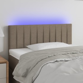 Kopfteil mit LED aus taupegrauem Stoff 100x5x78/88 cm von , Kopf- und Fußteile - Ref: Foro24-3121844, Preis: 49,31 €, Rabatt: %