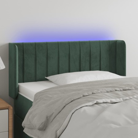 Dark green velvet headboard with LED 103x16x78/88 cm by , Headboards and footboards - Ref: Foro24-3123519, Price: 58,58 €, Di...