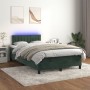 Box spring bed with mattress and LED dark green velvet 120x200cm by , Beds and slatted bases - Ref: Foro24-3134516, Price: 39...