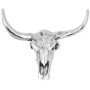 Silver aluminum wall decorative bull skull by , Figures, sculptures and statues - Ref: Foro24-243483, Price: 135,02 €, Discou...