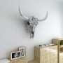 Silver aluminum wall decorative bull skull by , Figures, sculptures and statues - Ref: Foro24-243483, Price: 135,02 €, Discou...