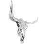 Silver aluminum wall decorative bull skull by , Figures, sculptures and statues - Ref: Foro24-243483, Price: 135,02 €, Discou...