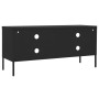 Black steel TV stand 105x35x50 cm by , TV Furniture - Ref: Foro24-336232, Price: 143,47 €, Discount: %