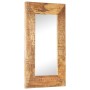 Hand-carved solid mango wood mirror 80x50x2.5 cm by , Mirrors - Ref: Foro24-321648, Price: 117,35 €, Discount: %