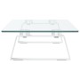 Soporte de monitor vidrio templado y metal blanco 60x20x8 cm de , Bases y elevadores para ordenadores - Ref: Foro24-374216, P...