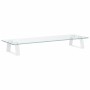 Soporte de monitor vidrio templado y metal blanco 60x20x8 cm de , Bases y elevadores para ordenadores - Ref: Foro24-374216, P...