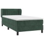 Box spring bed with dark green velvet mattress 100x200 cm by , Beds and slatted bases - Ref: Foro24-3127598, Price: 348,63 €,...