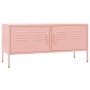 Mueble para TV de acero rosa 105x35x50 cm de , Muebles TV - Ref: Foro24-336229, Precio: 171,61 €, Descuento: %